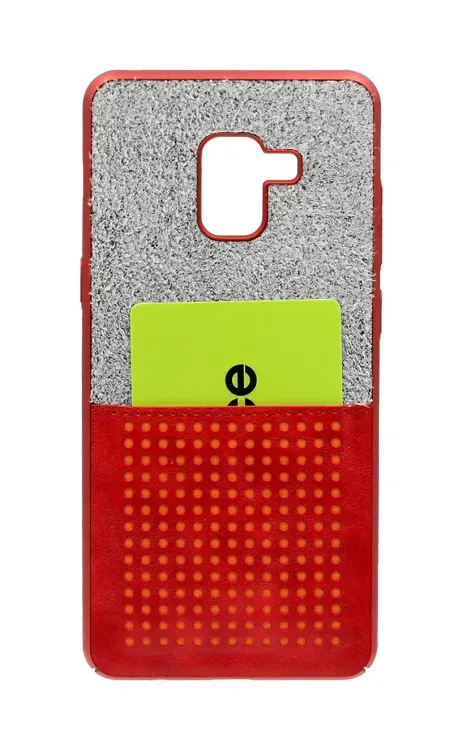 Чохол-накладка 200 ° Wallet для Samsung A8 2018 SM-A530F Grey / Bordo