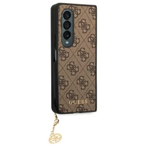Guess GUHCZFD4GF4GBR F936 Z Fold 4 brown hard case 4G Charms Collection