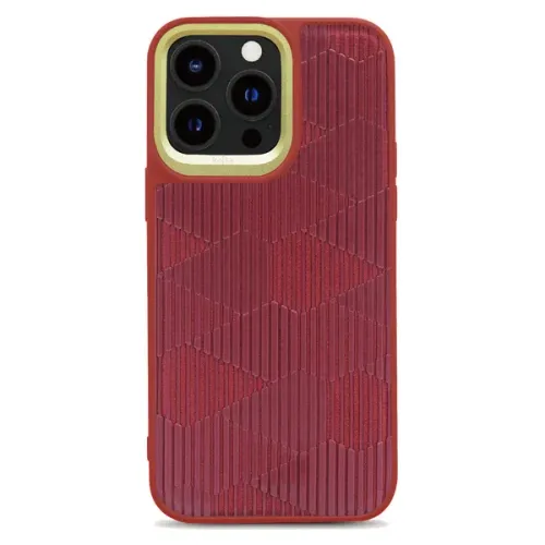 kajsa Splendid Collection 3D Petal Pattern back case for iPhone 15 Pro - 6.1'' Red 3-S3DPT-I15P6.1-R