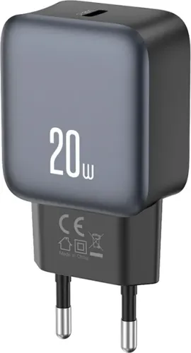 Power Adapter 1Type-C XO L153 QC&PD 20W Black
