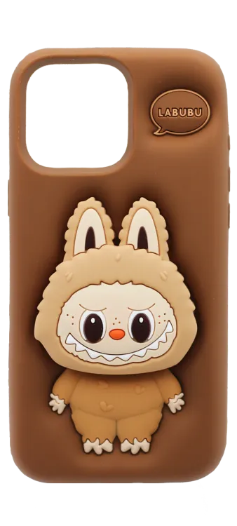 Чохол силіконовий LABUBU Popsocket 3D для iPhone 11 Brown