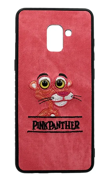 Чохол-накладка Animal Eyes для Samsung J4 2018 SM-J400F Textile Face Panther Pink