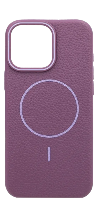 BeatApp Leather MagSafe Silicone Case for iPhone 16 Pro Lilac