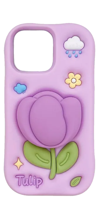 Чохол силіконовий Tulip 3D для iPhone 16 Pro Max Viola