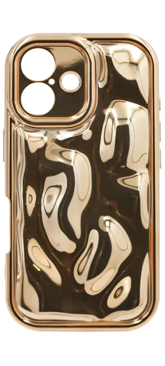 Silicone case ALUMINIUM for iPhone 16 Gold