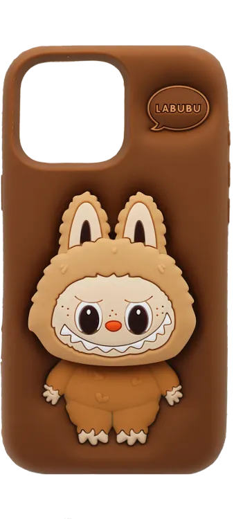 Чохол силіконовий LABUBU 3D для iPhone 16 Pro Max Brown