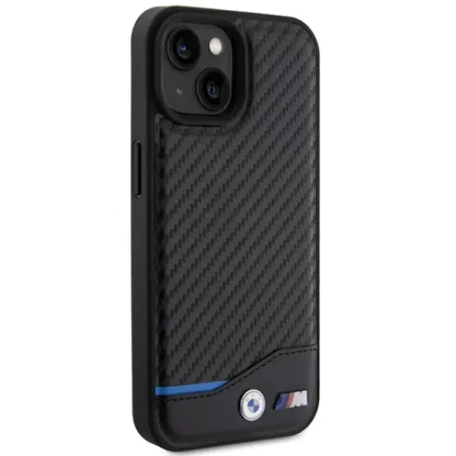 BMW BMHCP15S22NBCK iPhone 15 6.1" black Leather Carbon