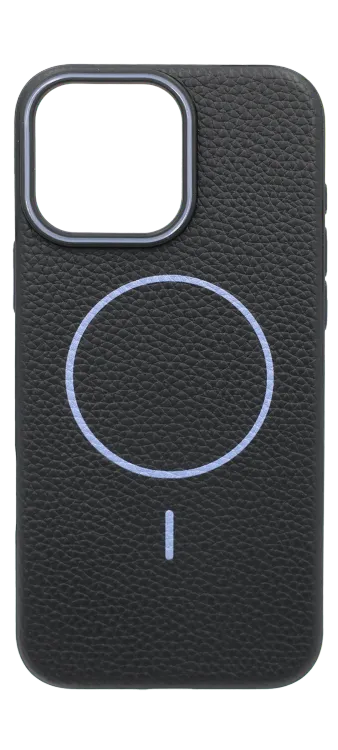 BeatApp Leather MagSafe Silicone Case for iPhone 15 Pro Max Black