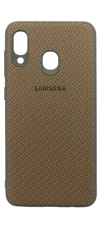Чохол-накладка Carbon Logo для Samsung A20 SM-A205F / A30 SM-A305F Olive Brown
