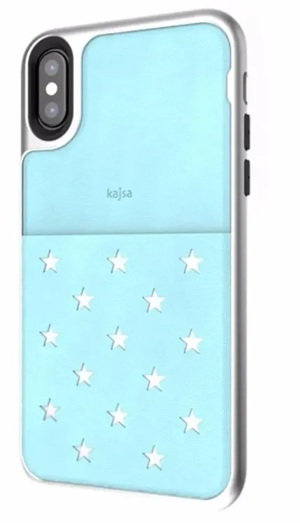 Чохол-накладка Kajsa Neon Polka Star iPhone X / XS Sky Blue (3-NSP-IX-SBL)