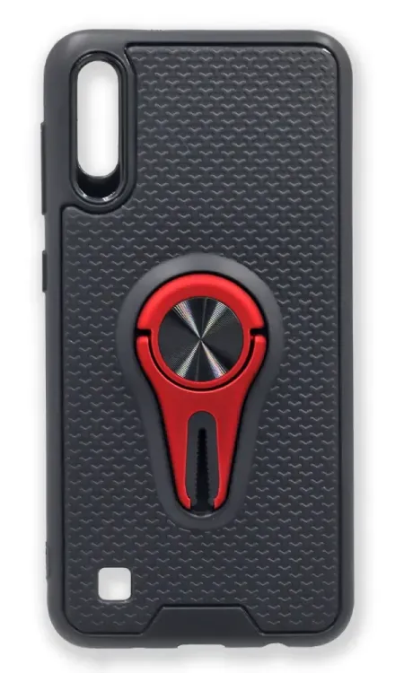 Silicone Cover Ring + Car Mount for Samsung M10 SM-M105F / A10 SM-A105F Red / Black