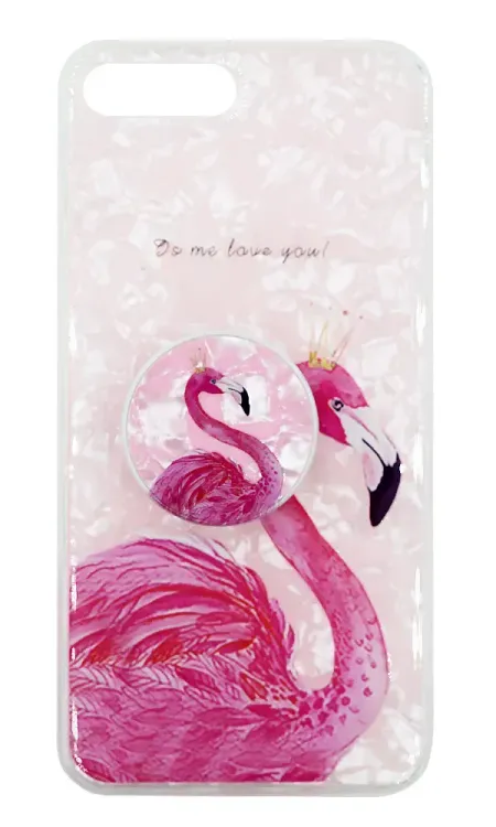 Чохол-накладка Flamingo + PopSocket для iPhone 8 / 7 Plus Pink