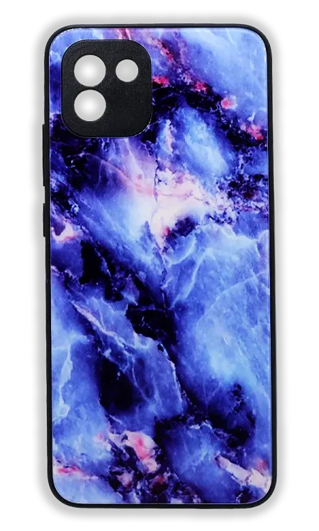 Cover Marble Glass for Samsung A03 SM-A035F Blue