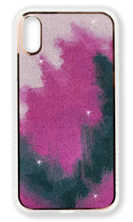 Cover-cover Smoll Sparkles Clouds for iPhone XR Pink / Black