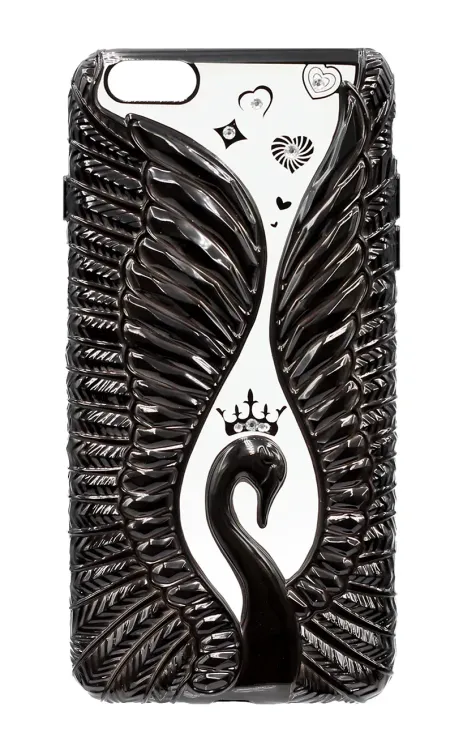 Silicone Shengo Swan for iPhone 6 Plus Black